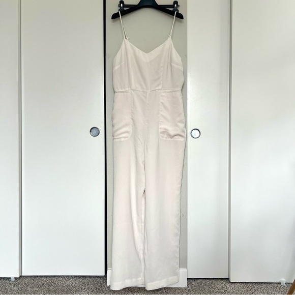 Maeve by Anthropologie Magdalena Jumpsuit – Modern Bridal Chic - White - Sz 12T - Picture 5 of 15